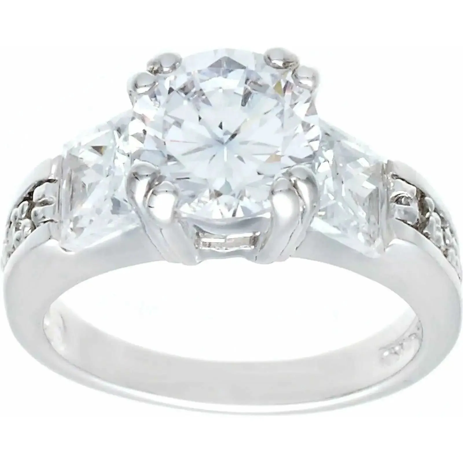 Radiant Princess-Cut Solitaire Diamond Alternative Engagement Ring