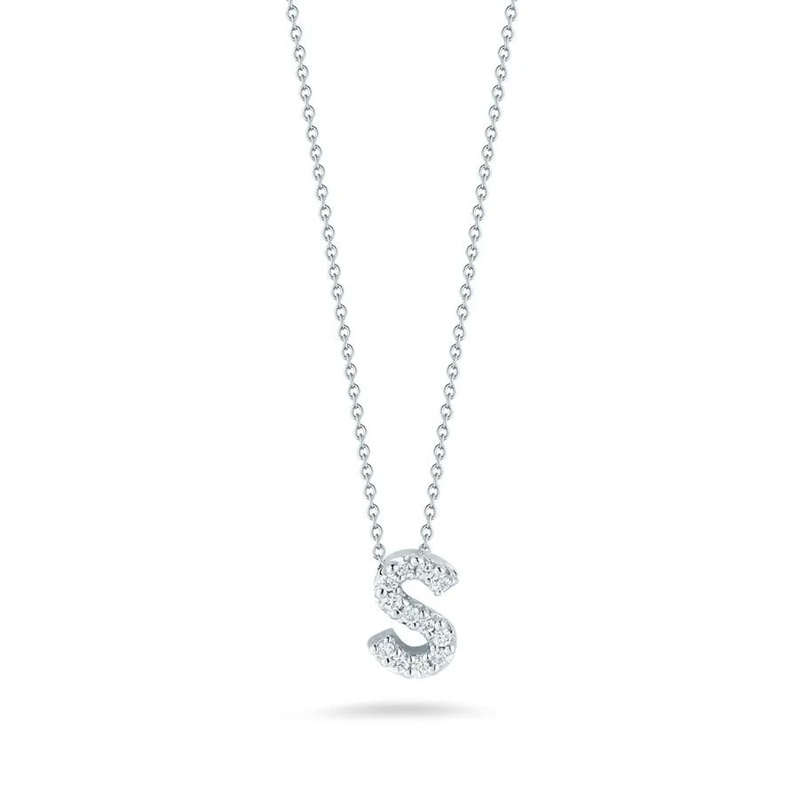 Roberto Coin Tiny Treasures Diamond Love Letter Necklace Pendant