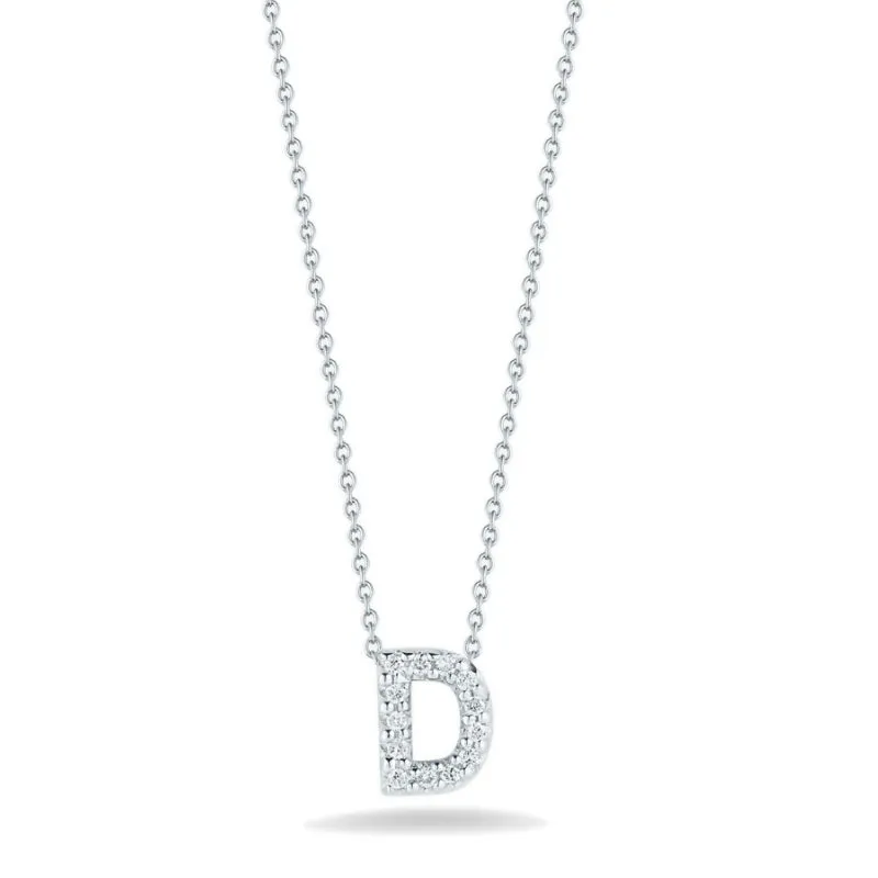 Roberto Coin Tiny Treasures Diamond Love Letter Necklace Pendant