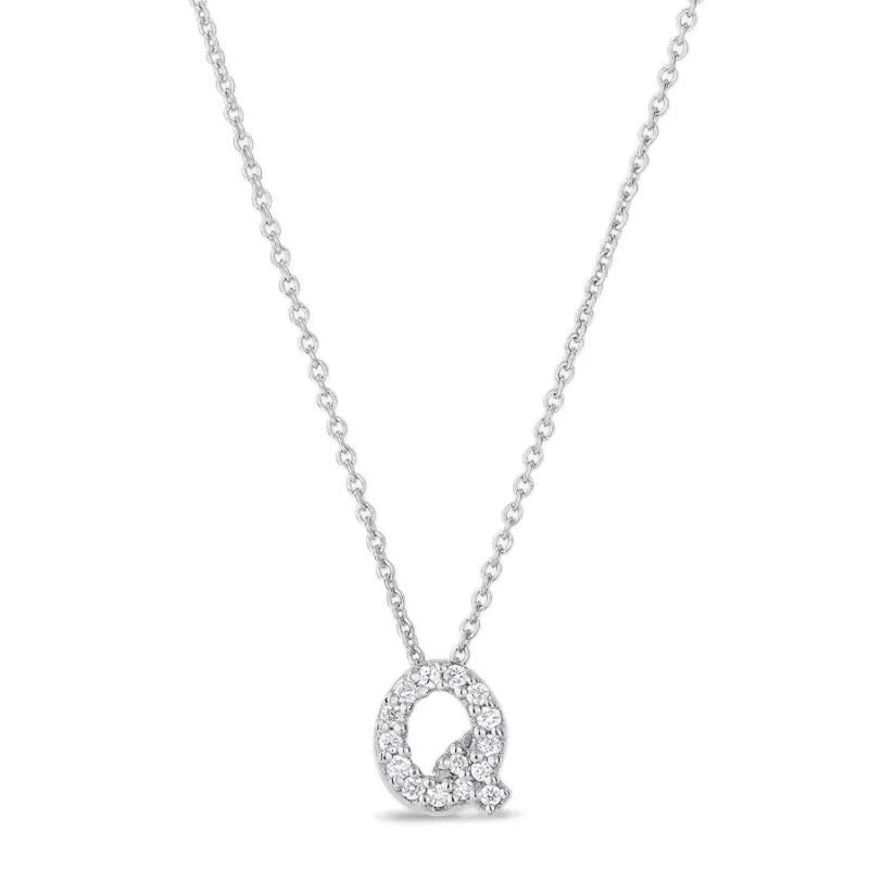 Roberto Coin Tiny Treasures Diamond Love Letter Necklace Pendant