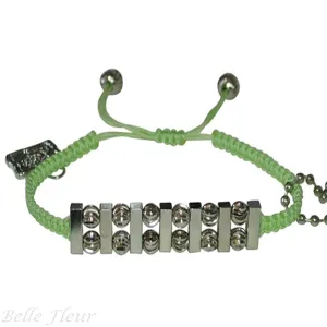 Rose Gonzales "Nadia" Fresh Collection Woven Bracelet in Pastel Green