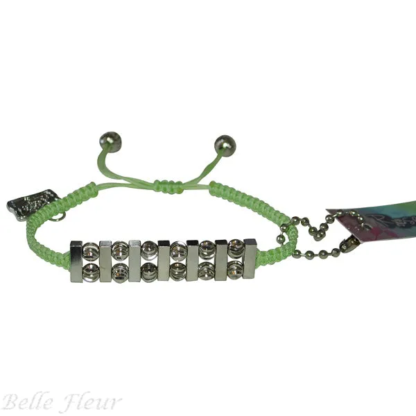 Rose Gonzales "Nadia" Fresh Collection Woven Bracelet in Pastel Green