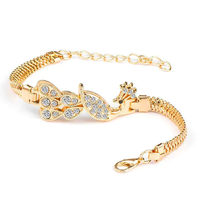 Round Crystal CZ Hand Chain Bracelets