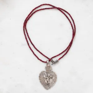 Sacred Heart Ruby Necklace