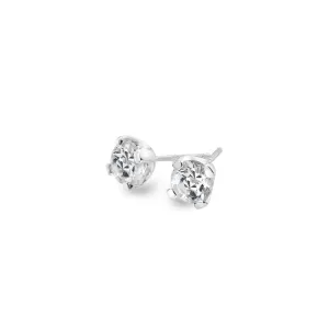 Sea Gem White Topaz Studs