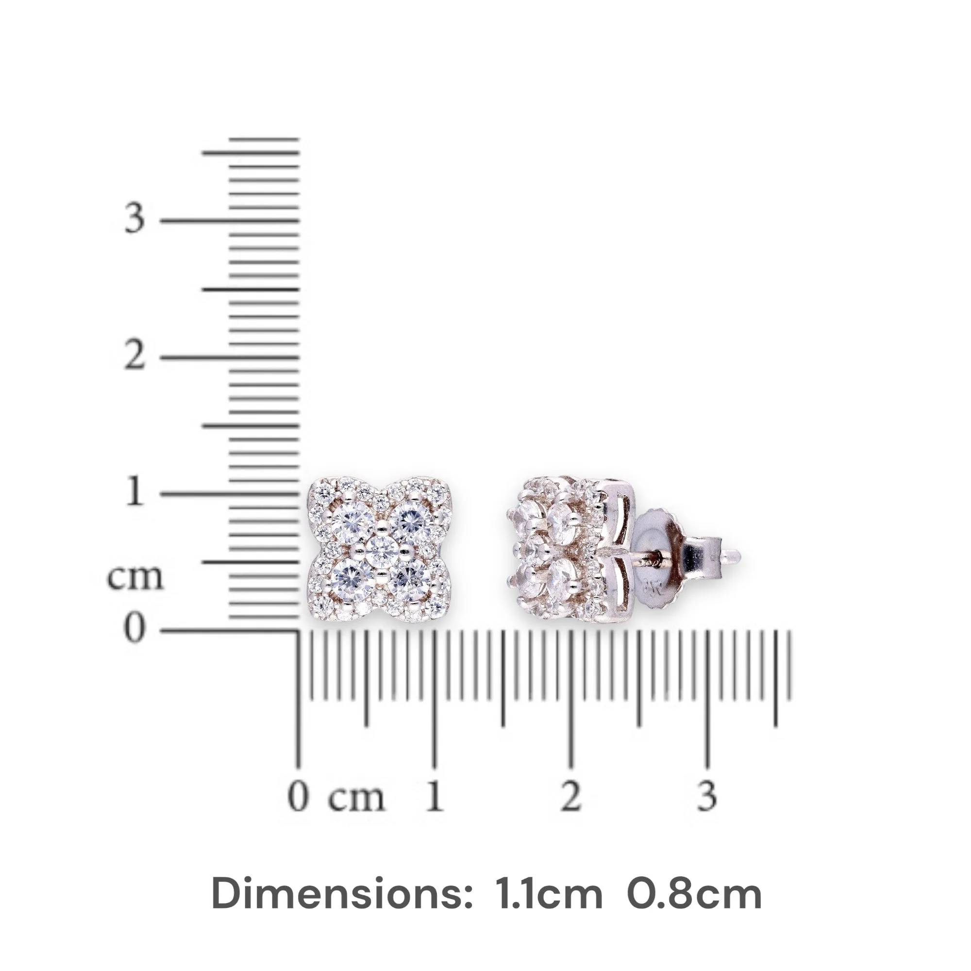 Silver Blossom stud Earrings