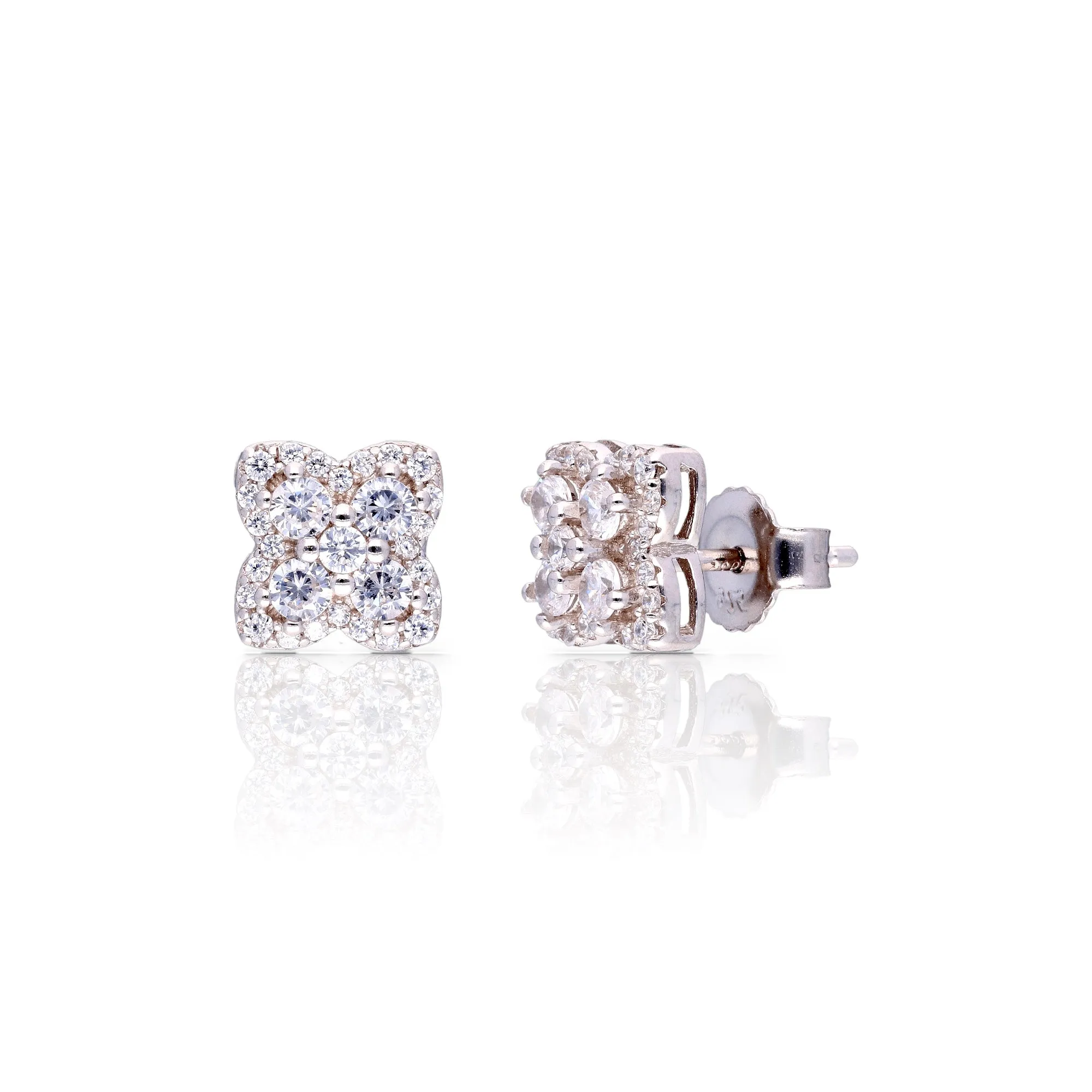 Silver Blossom stud Earrings