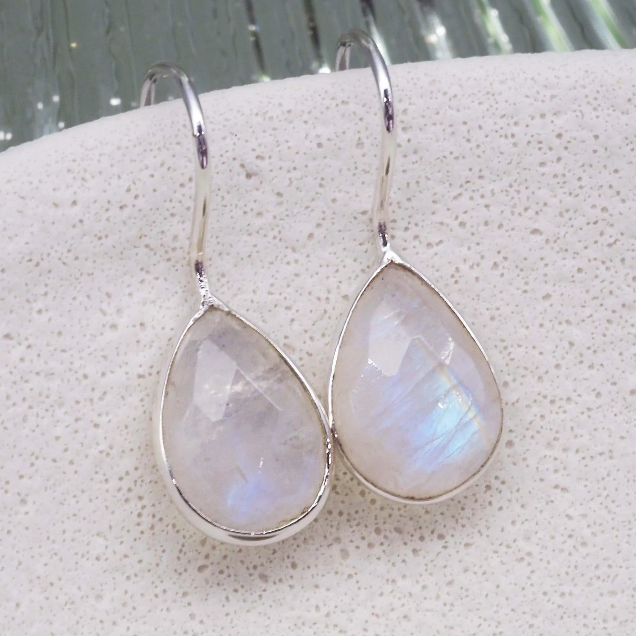 Silver Moonstone Earrings