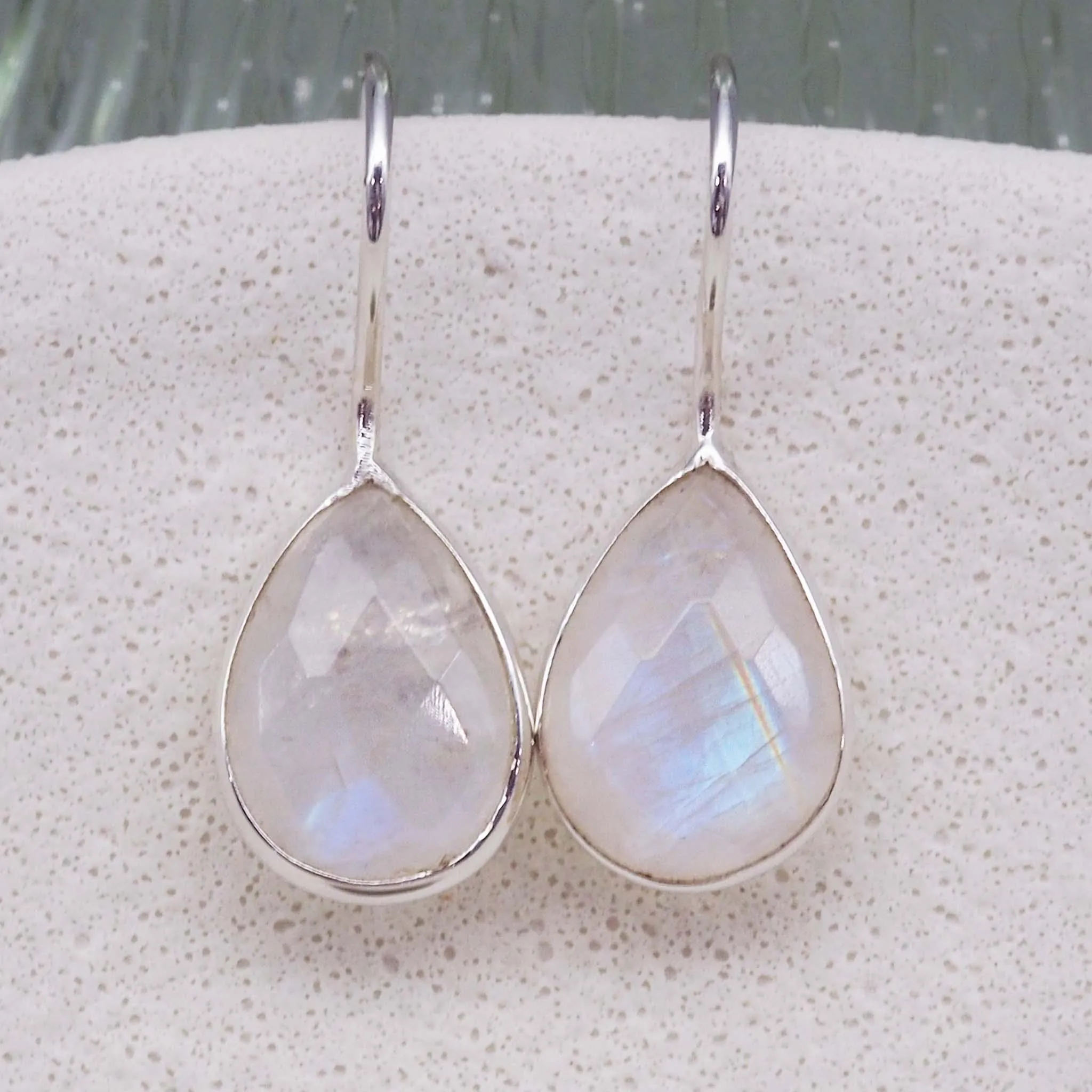 Silver Moonstone Earrings