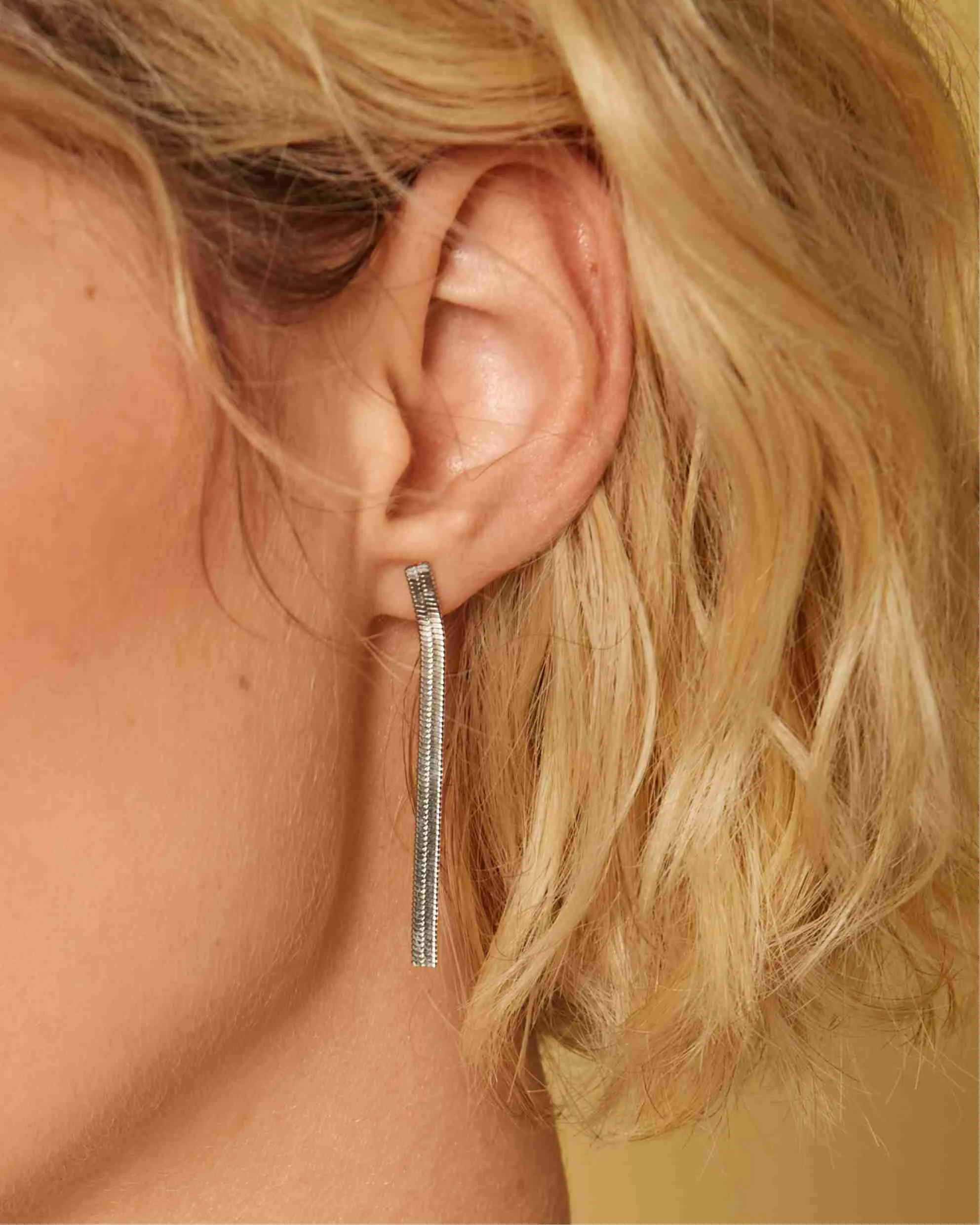 Snake Earrings Silver