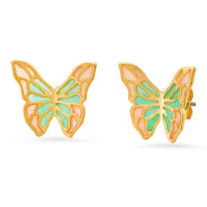 Sunrise Butterfly Enamel Studs