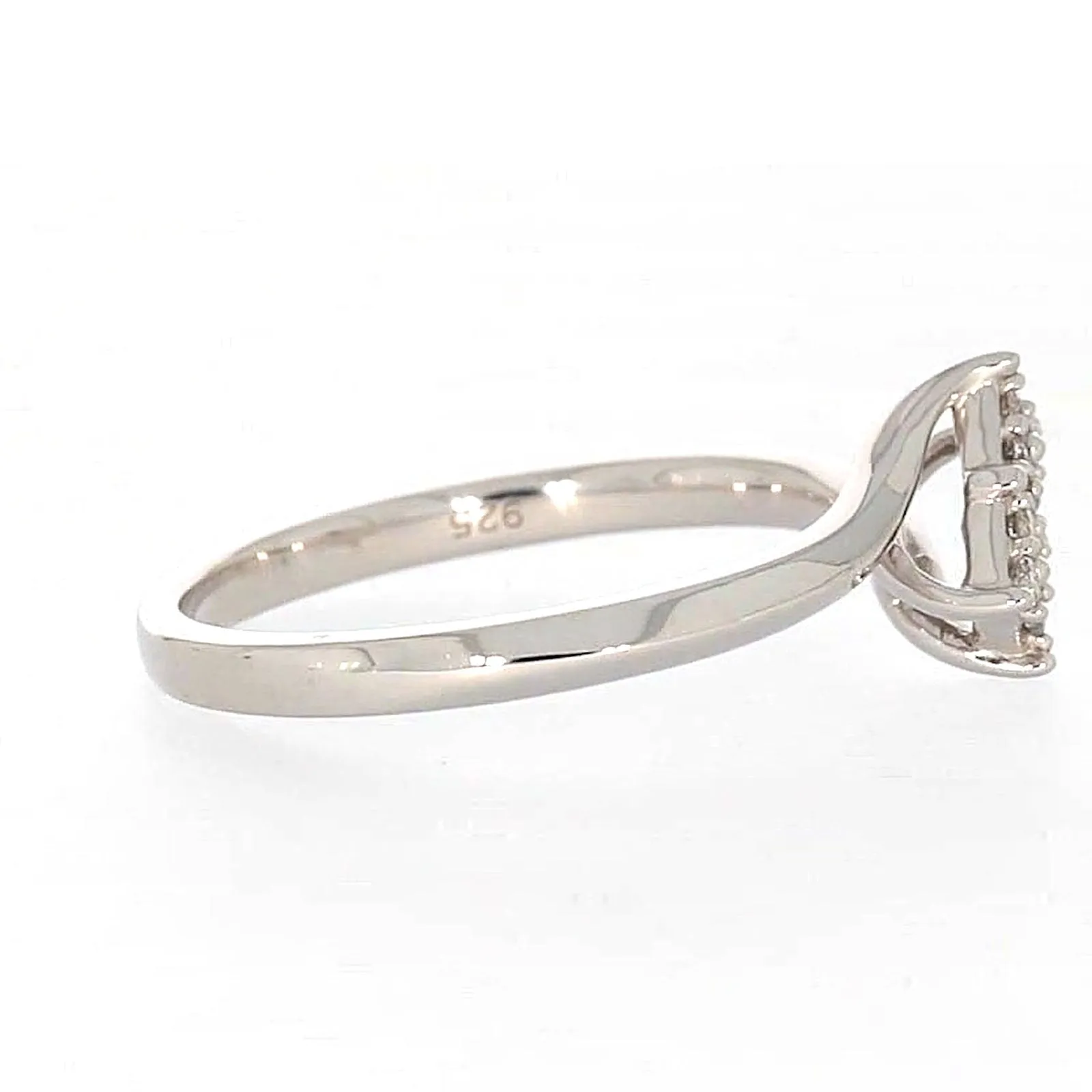 Tango Sterling Silver Round Brilliant Cut with 0.08 Carat tw of Diamonds Ring