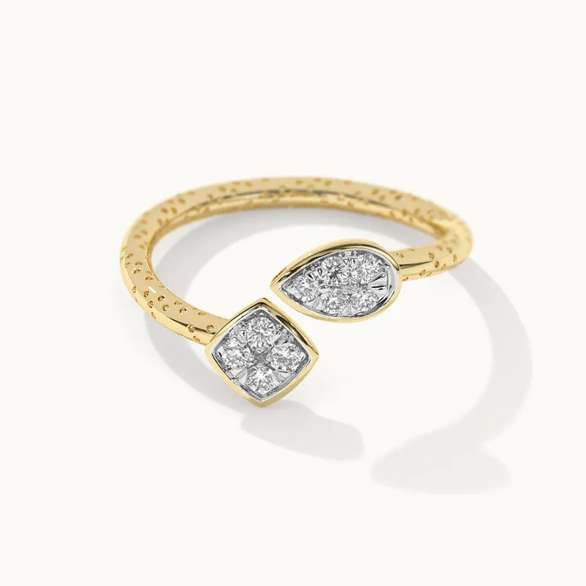 Textured Open Diamond Ring