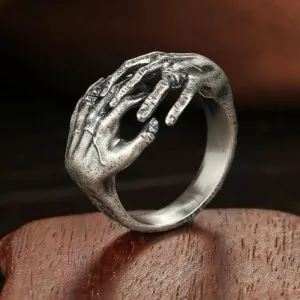 Thai Silver Death Grip Adjustable Size Ring