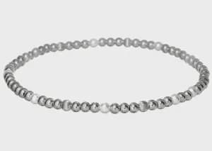 The Noa Bead Bracelet | Sterling Silver/Pearl