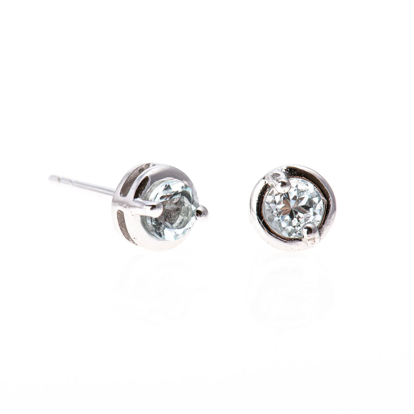 Tiny Aquamarine Studs