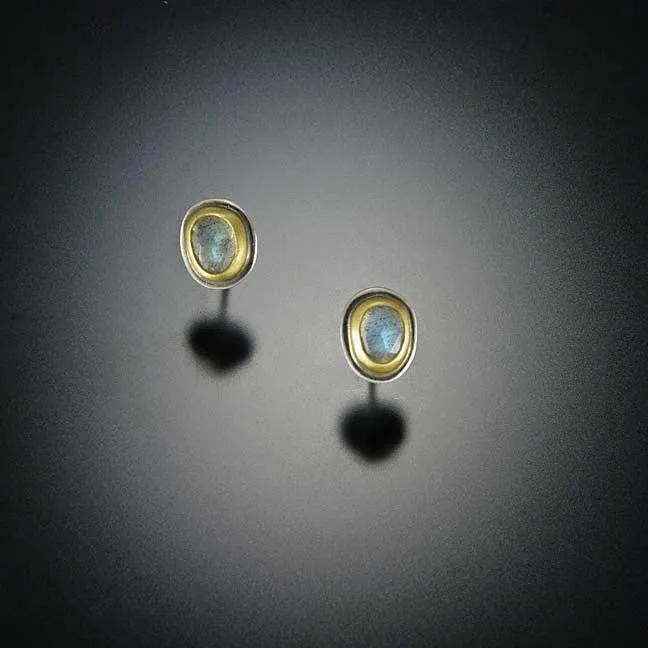 Tiny Labradorite Stud Earrings