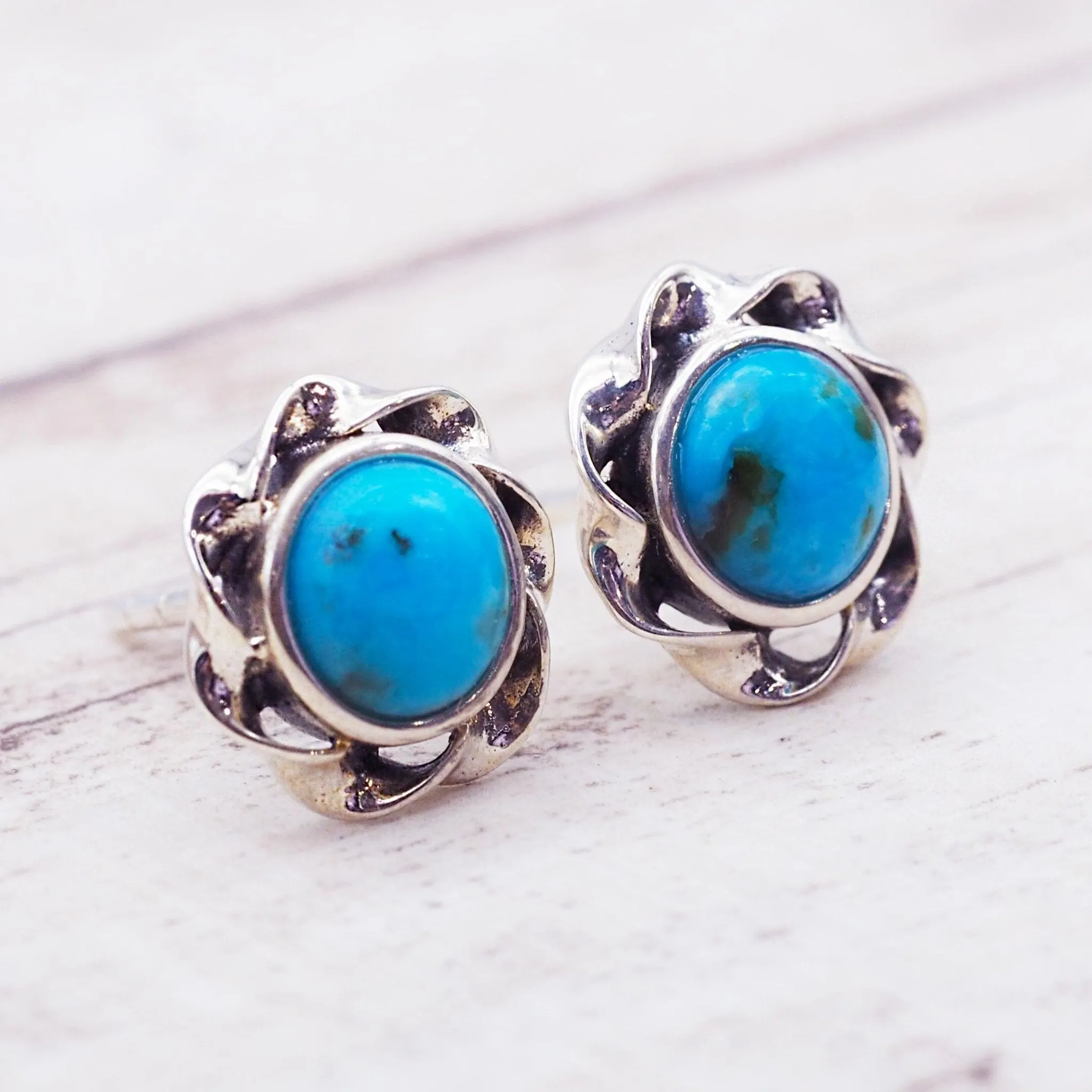 Turquoise Twist Studs