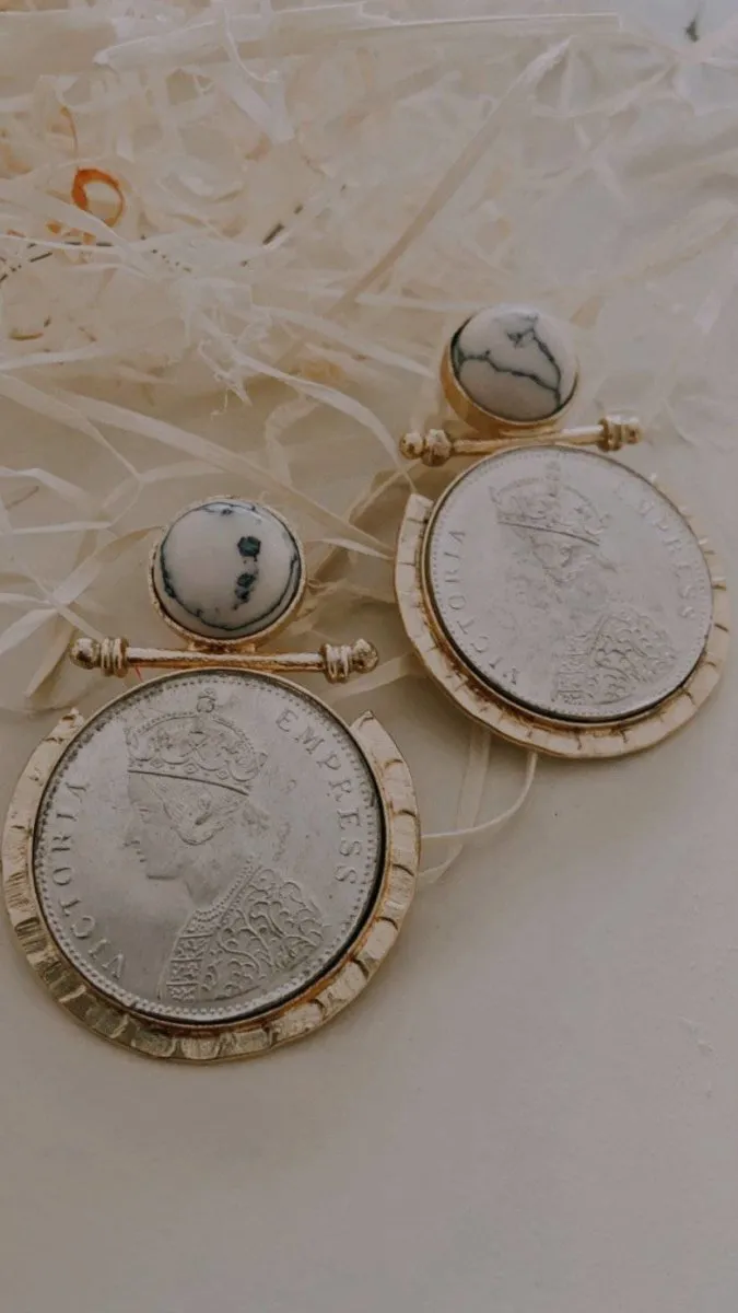 Vintage Roman Coin Earrings