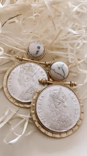 Vintage Roman Coin Earrings