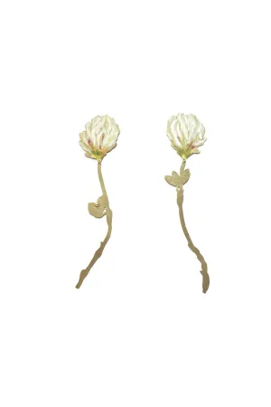 White Clover Drop Earrings