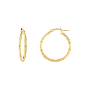 Yellow Gold 25 mm Hoop Earrings