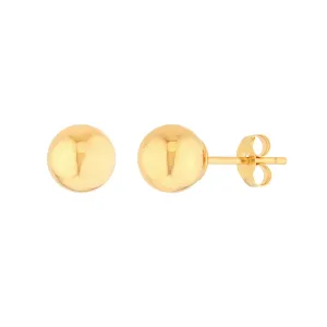 Yellow Gold 6 mm Ball Studs